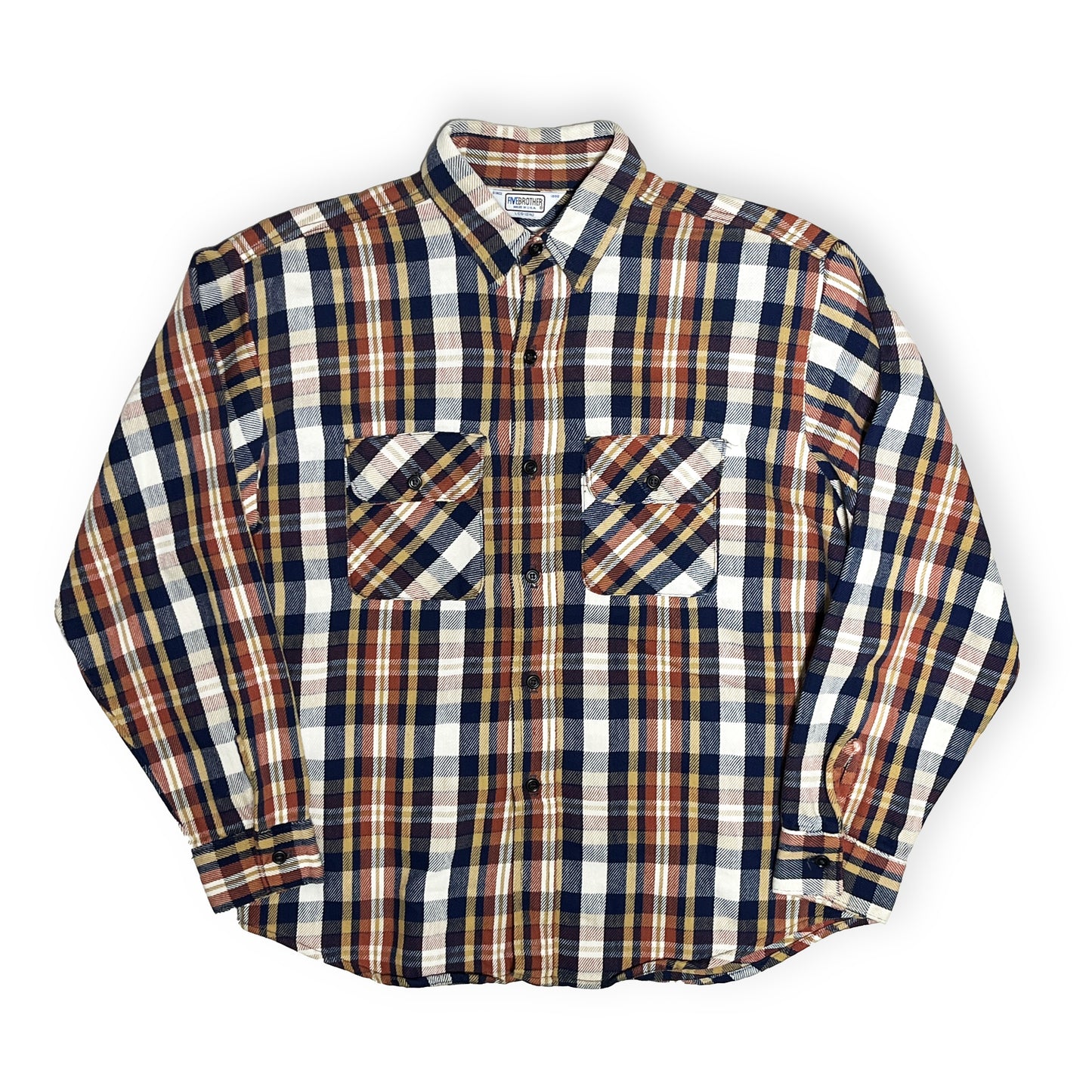 70's FIVEBROTHER Nel SH 好配色チェック Size (L)