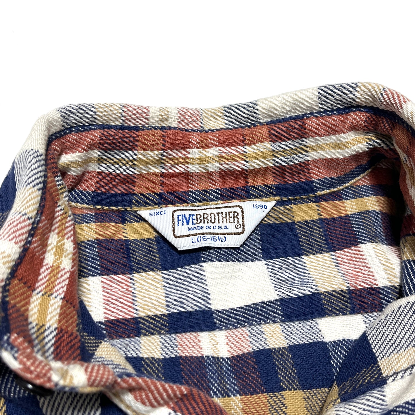 70's FIVEBROTHER Nel SH 好配色チェック Size (L)