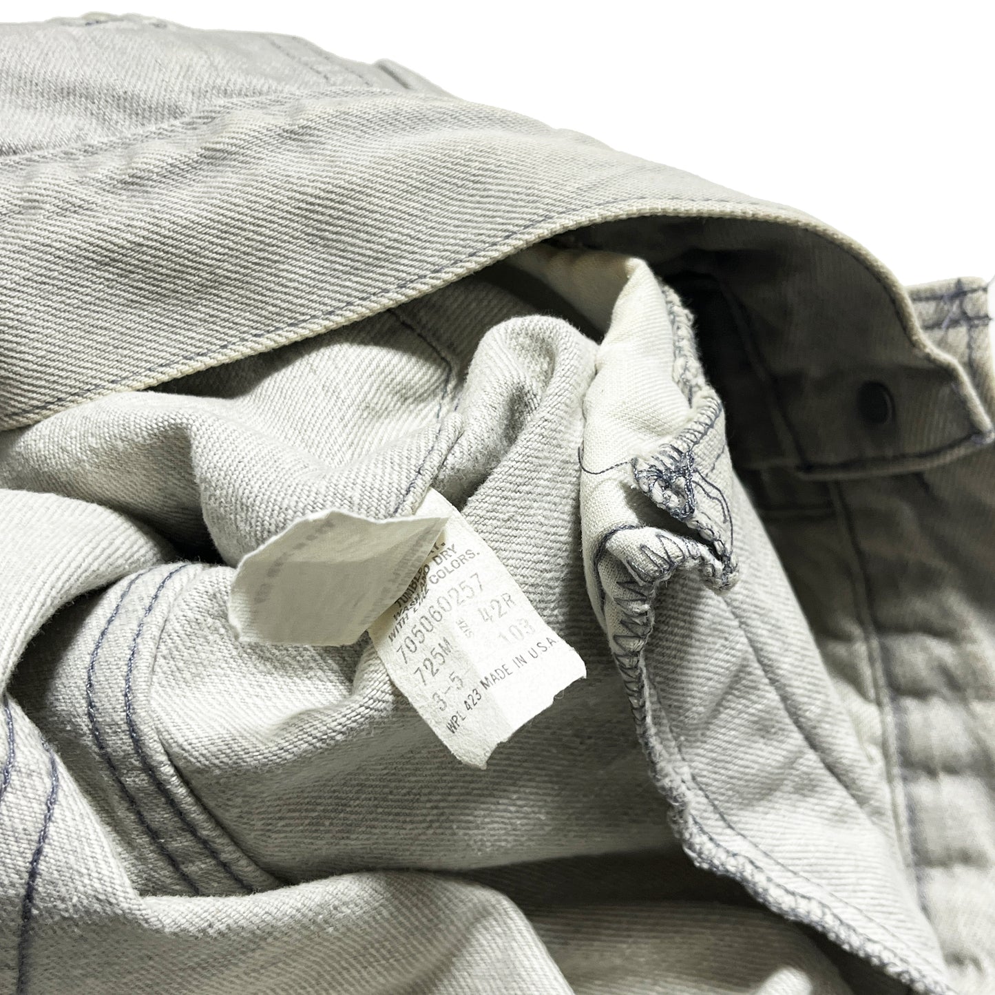 80s Levi's 70506 Gray Denim JKT 42R ブランドタグ 1 サイズタグ