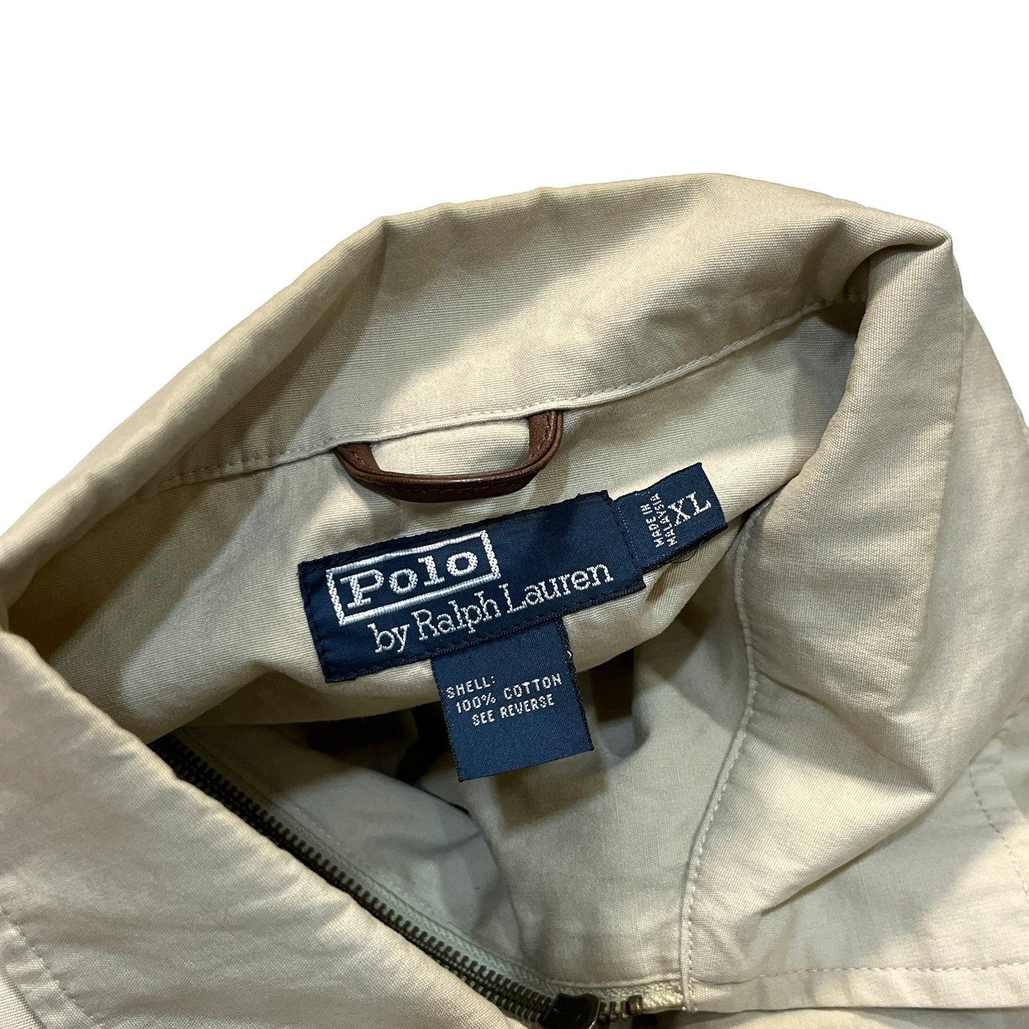 Ralph Lauren Cotton JKT XL 背面 リブ入り下地