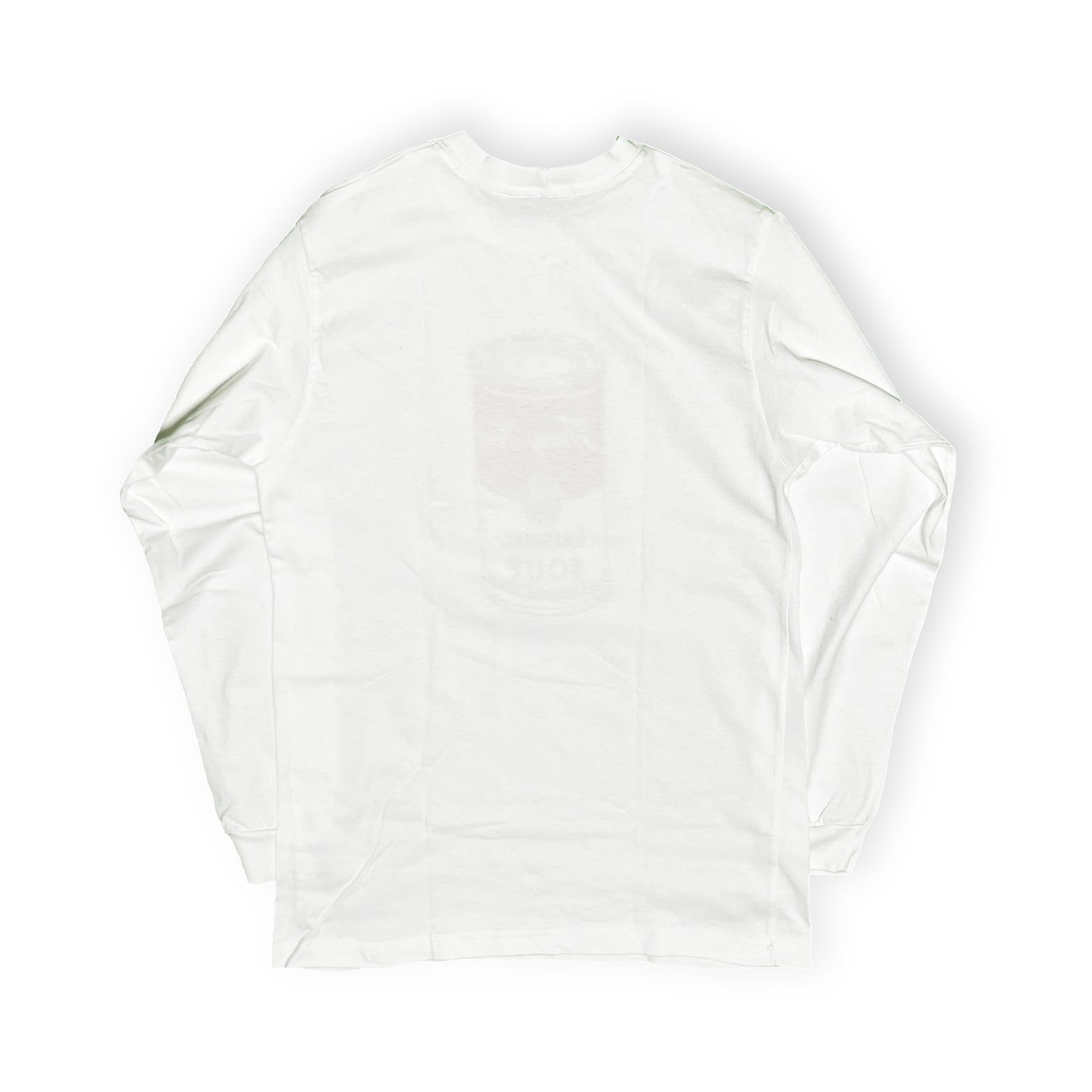 90s HANGTEN L/S T "Campbell Soup" パロディー M 背面 にプリントが薄く透け感あり