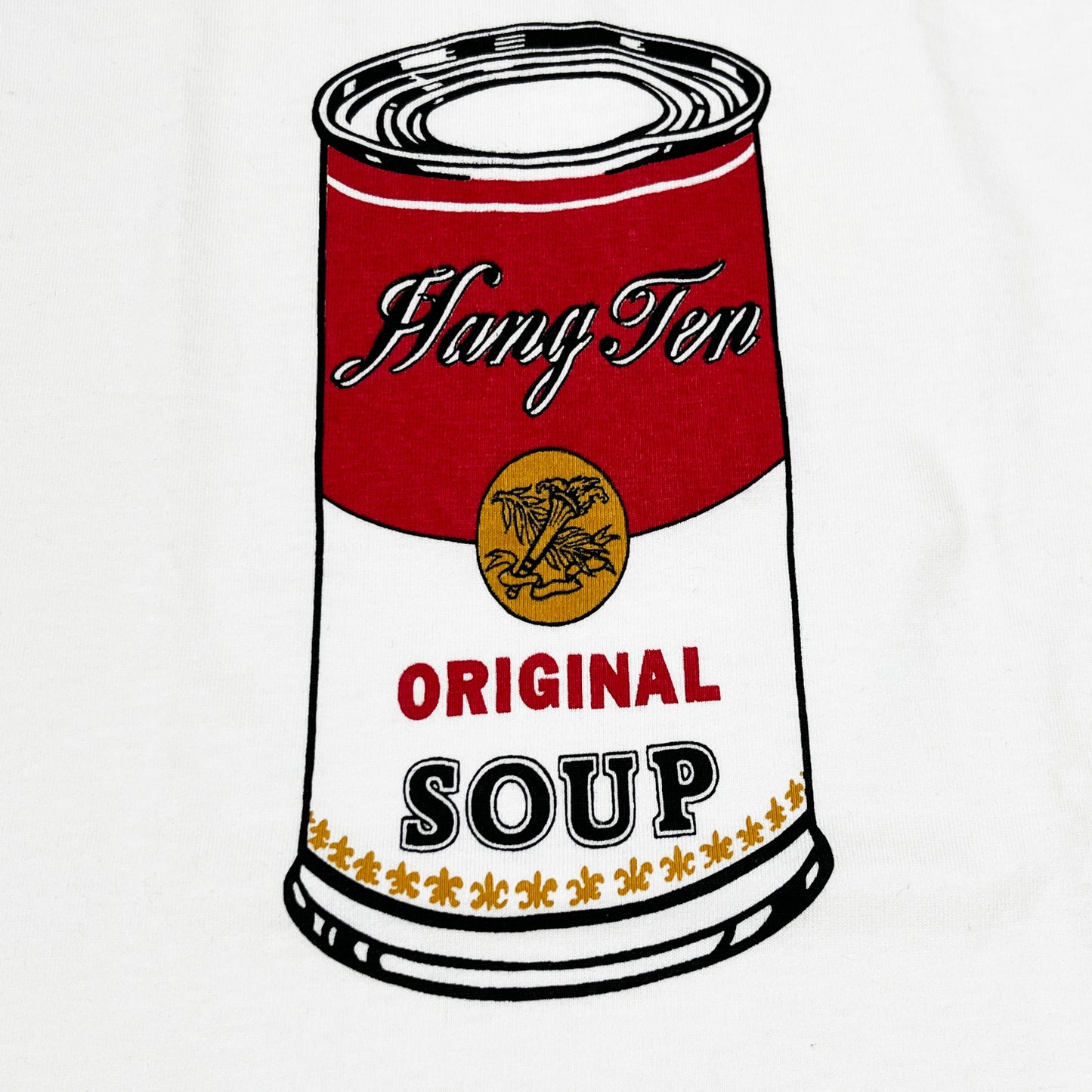 90s HANGTEN L/S T "Campbell Soup" パロディー M ディテール 袖口と素材のクオリティ