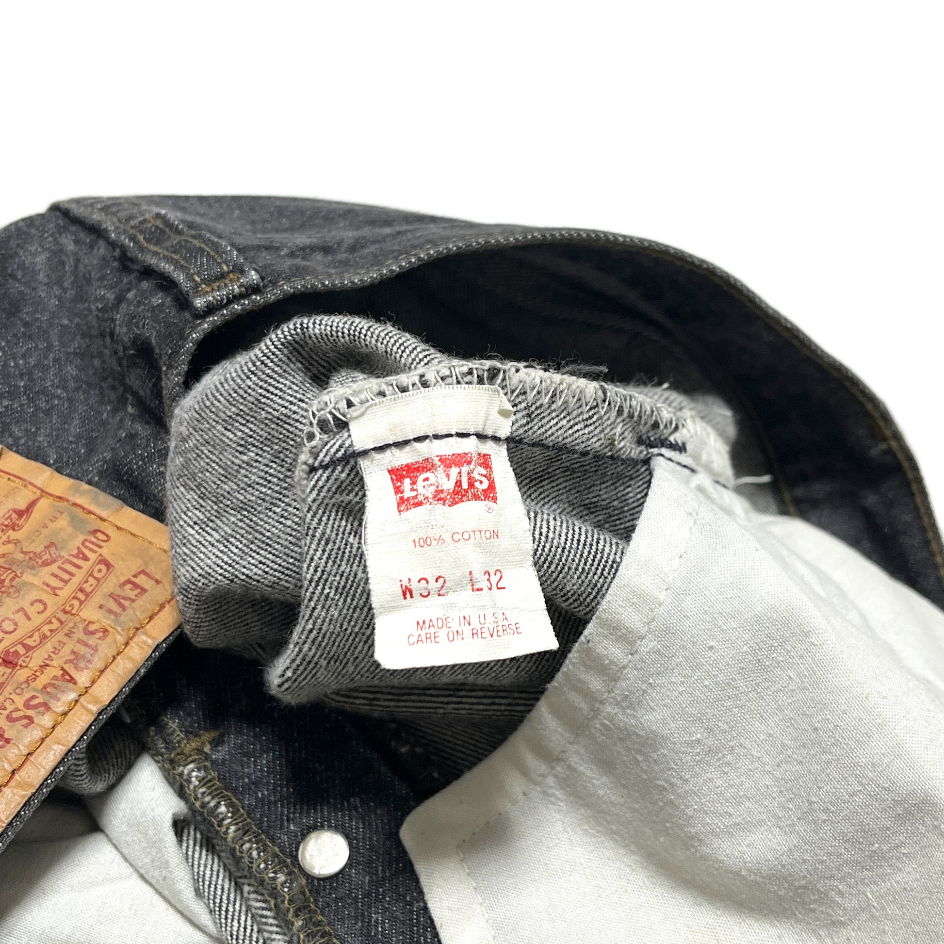 90s Levi's 501 Black Denim PT W31 L32 ブランドタグ 内袋タグ サイズW32 L32