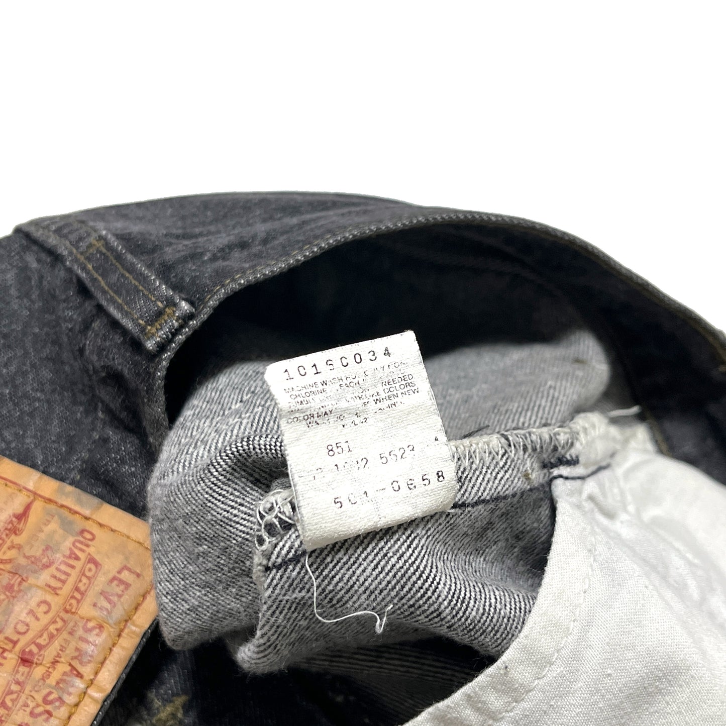 90s Levi's 501 Black Denim PT W31 L32 ブランドタグ 内袋タグ サイズ1015C034