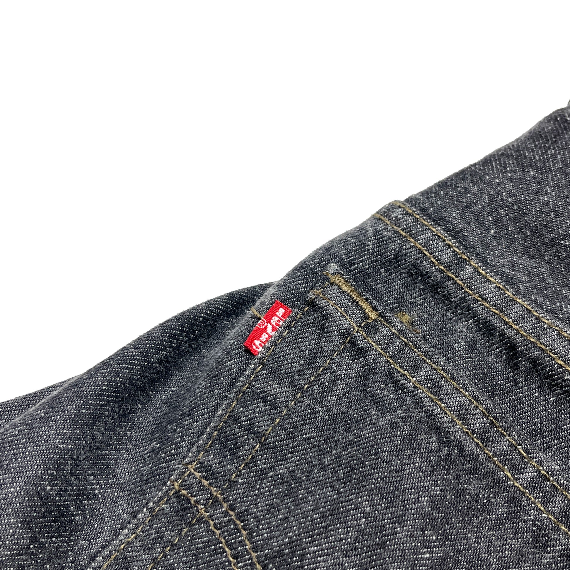 90s Levi's 501 Black Denim PT W31 L32 ディテール レヴィスタグ 赤いレヴィスタグ