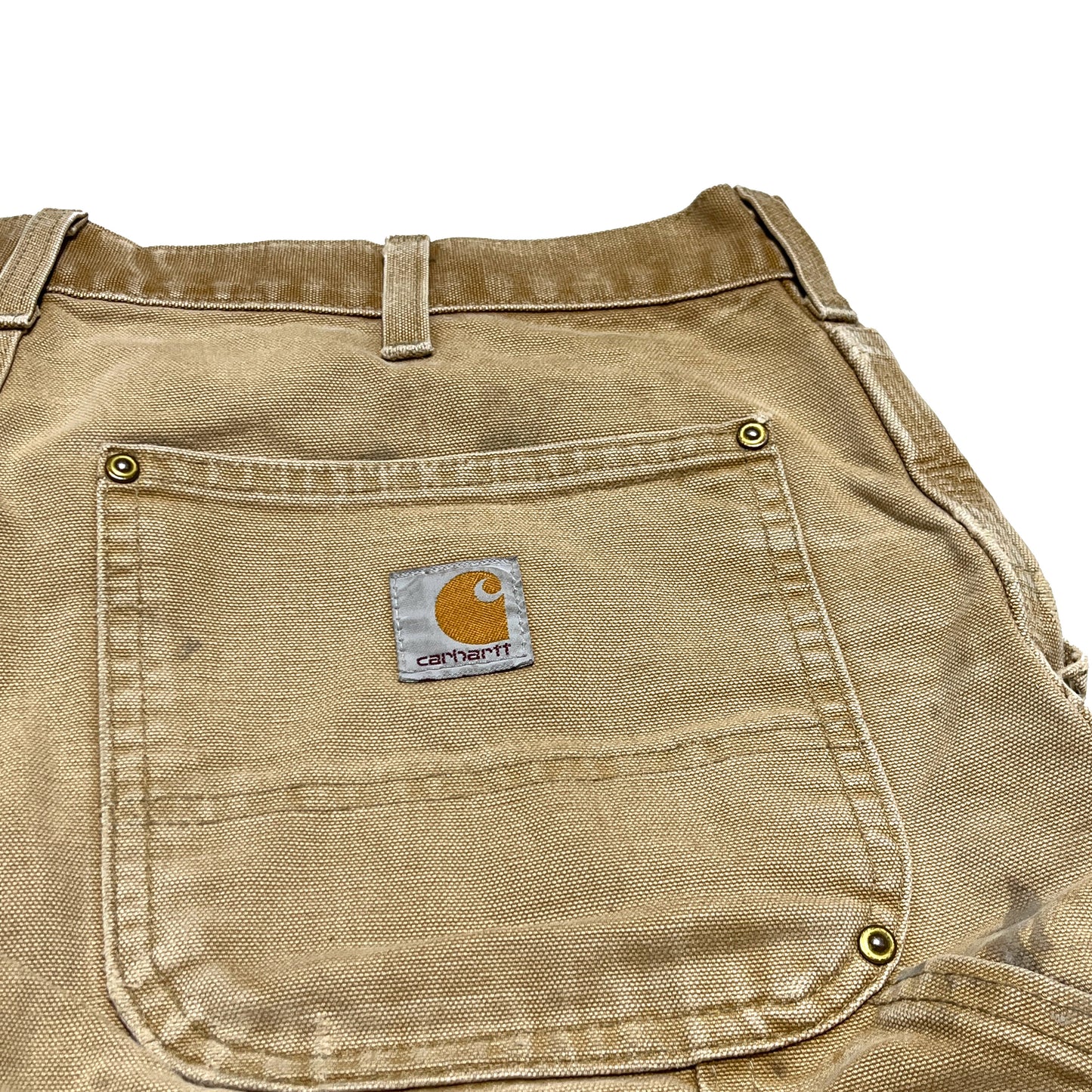アメリカ製 Carhartt ダブルニー ダックペインターPT ペンキ飛び W33.5 L32 ディテール 7 ダックペイントPT ペンキ飛び 汚れ サイズ表記