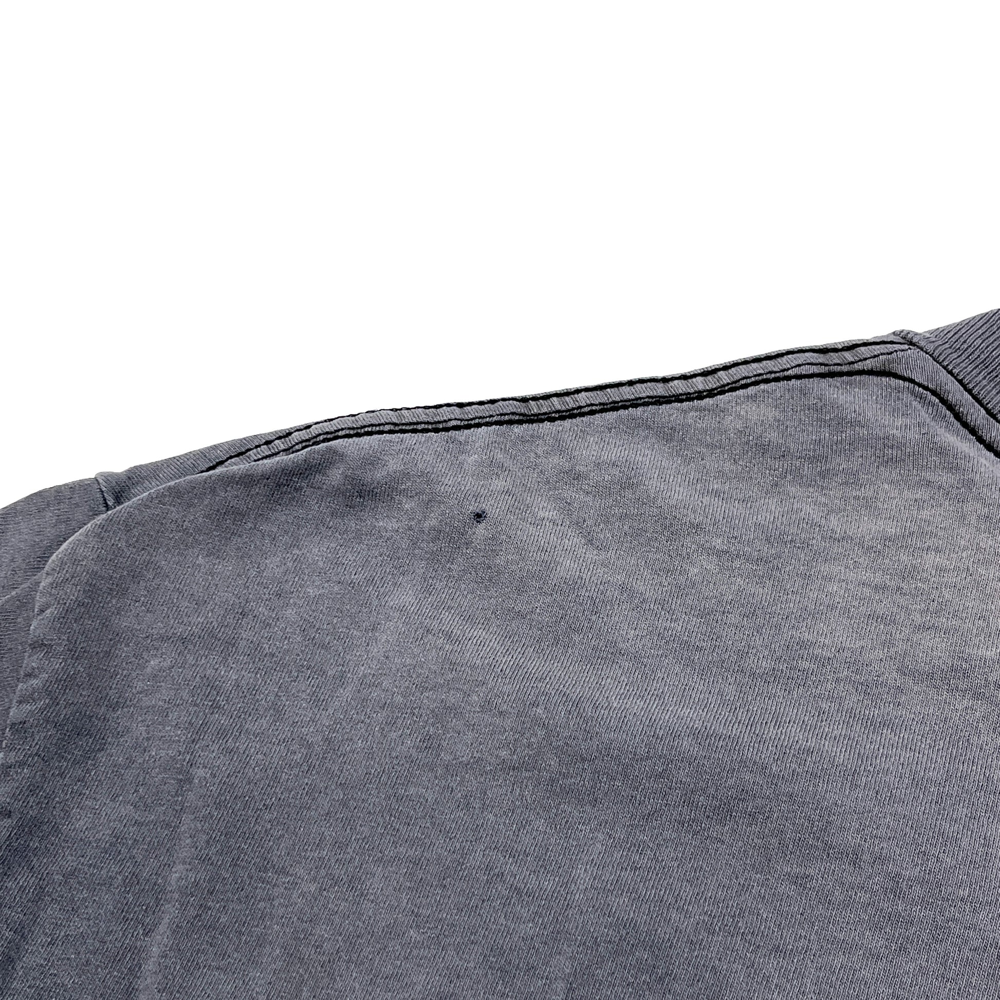 90s SOF Tee BLACK FLAG T 極上雰囲気 XL ディテール 6 グレーの素材 汚れ 摩耗
