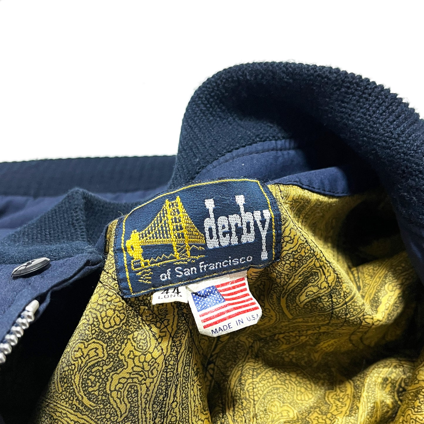 70's〜 Derby JKT アメリカ製 アルミジップ Size (44-LONG) レア！