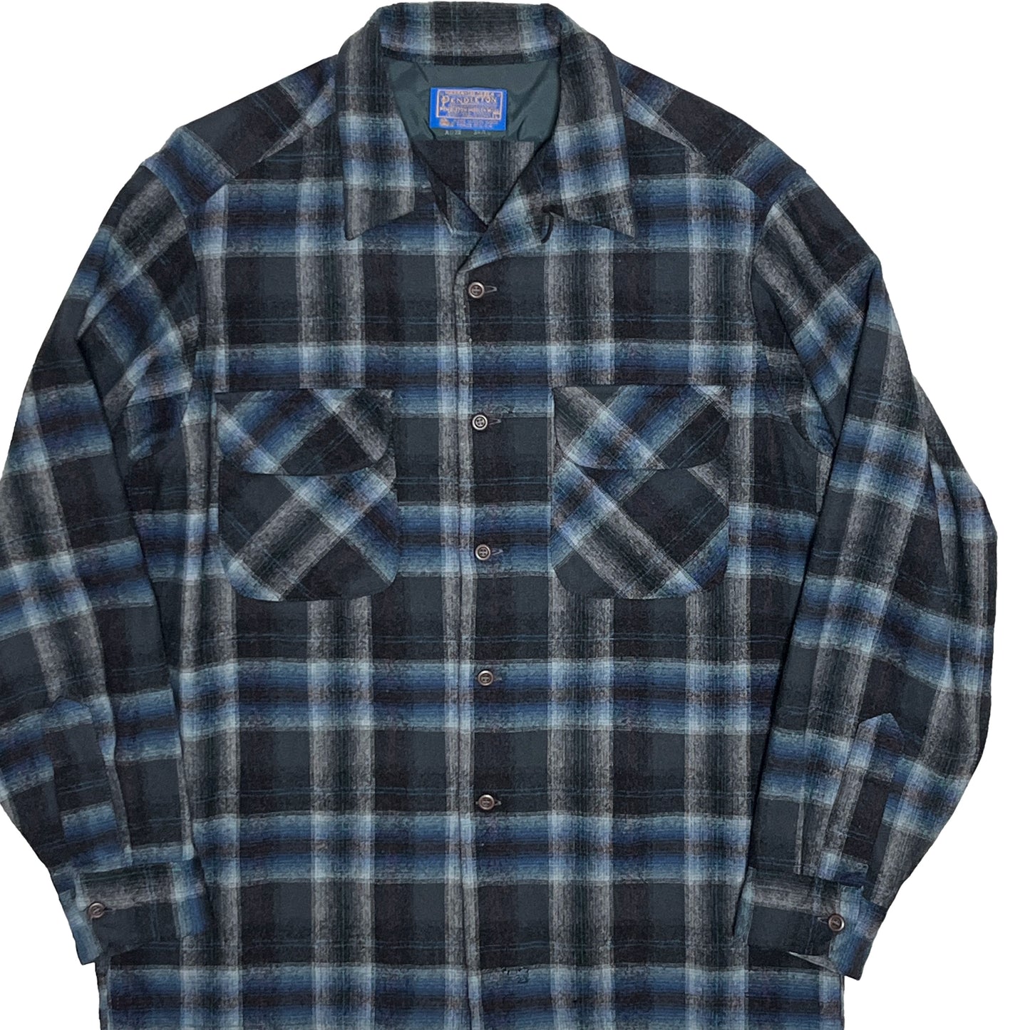 70s Pendleton Wool SH 極上配色チェック L 平置き 1 70's Pendleton Wool SH 極上配色チェッ