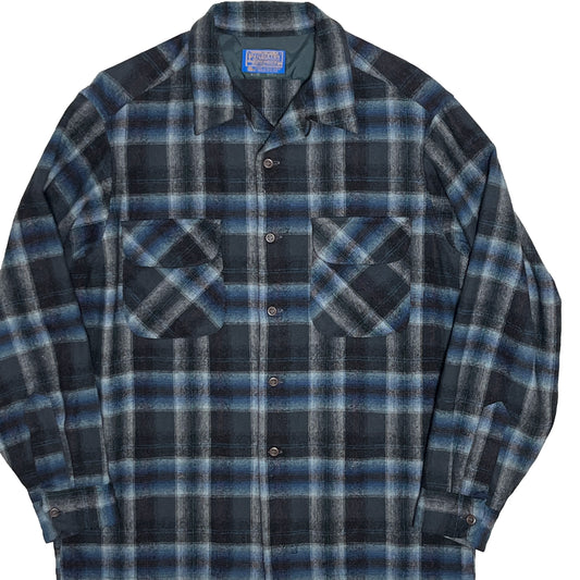 70s Pendleton Wool SH 極上配色チェック L 平置き 1 70's Pendleton Wool SH 極上配色チェッ