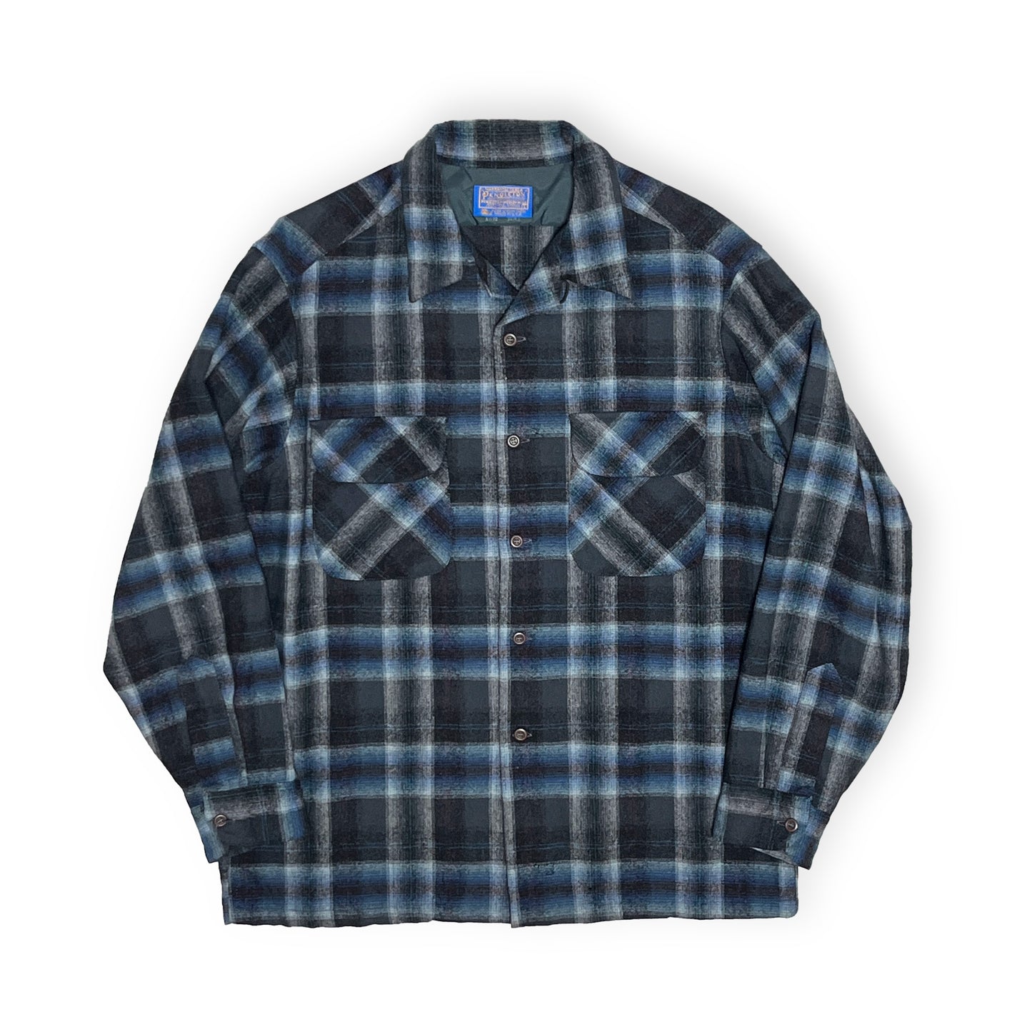 70s Pendleton Wool SH 極上配色チェック L 平置き 2 70's Pendleton Wool SH 極上配色チェッ