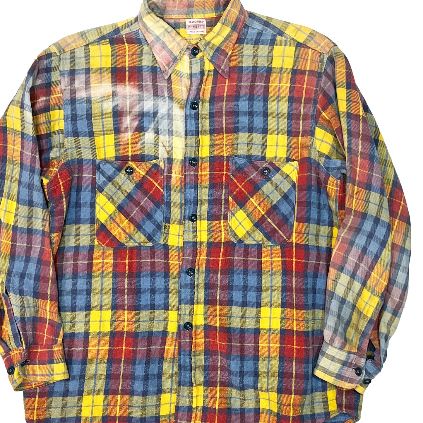 50s PENNEY'S Nel SH 好配色チェック マチ付き L 平置き 1 50's PENNEY'S Nel SH 好配色チェック マ