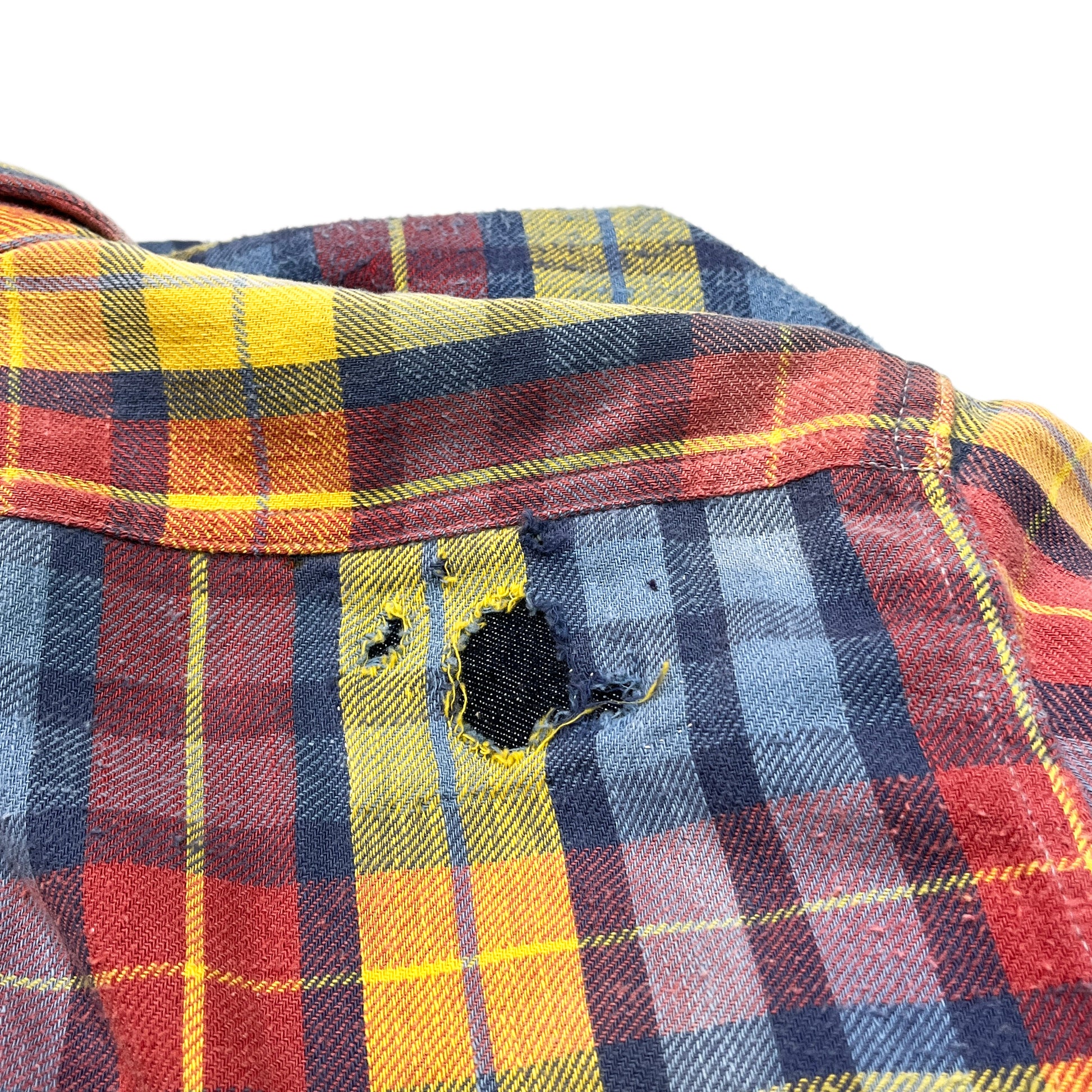 50s PENNEY'S Nel SH 好配色チェック マチ付き L ディテール 7 50's PENNEY'S Nel SH 好配色チェック マ