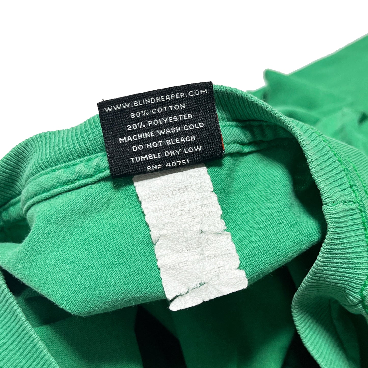 00s Blind Skateboards T XL サイズ表記 洗濯表示タグ 100%コットン 洗濯方法