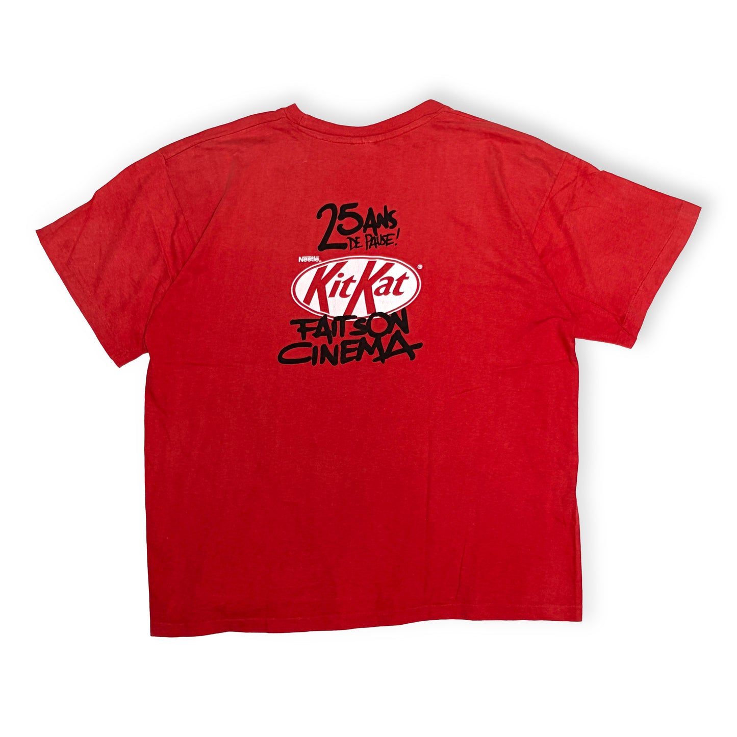 90's Euro Kit Kat T "Kit Kat Fait Son Cinema" Size (L) レア！