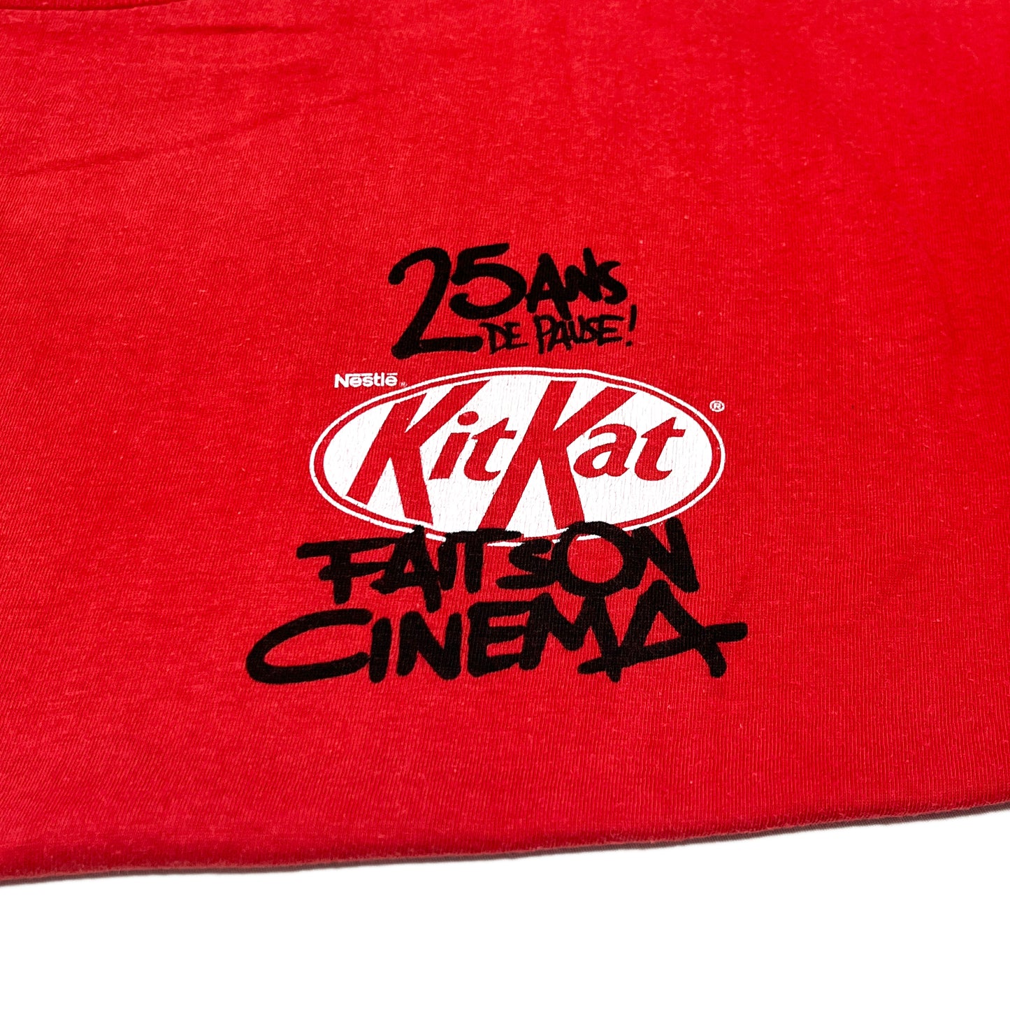 90's Euro Kit Kat T "Kit Kat Fait Son Cinema" Size (L) レア！