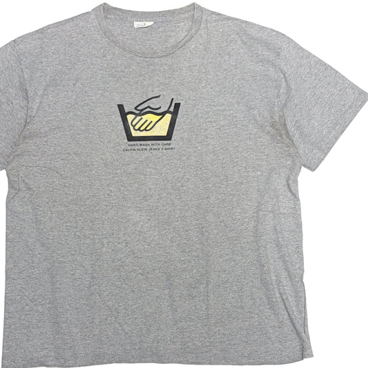 90's Calvin Klein Hand Wash T Size (L-XL)