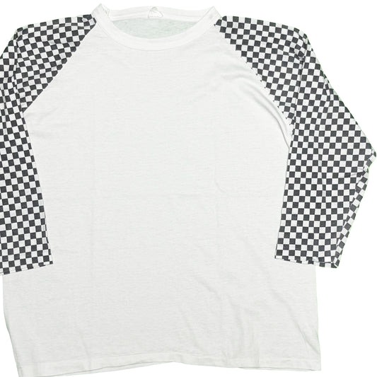 80's〜 Unknown Checker Sleeve T Size (L-XL)位