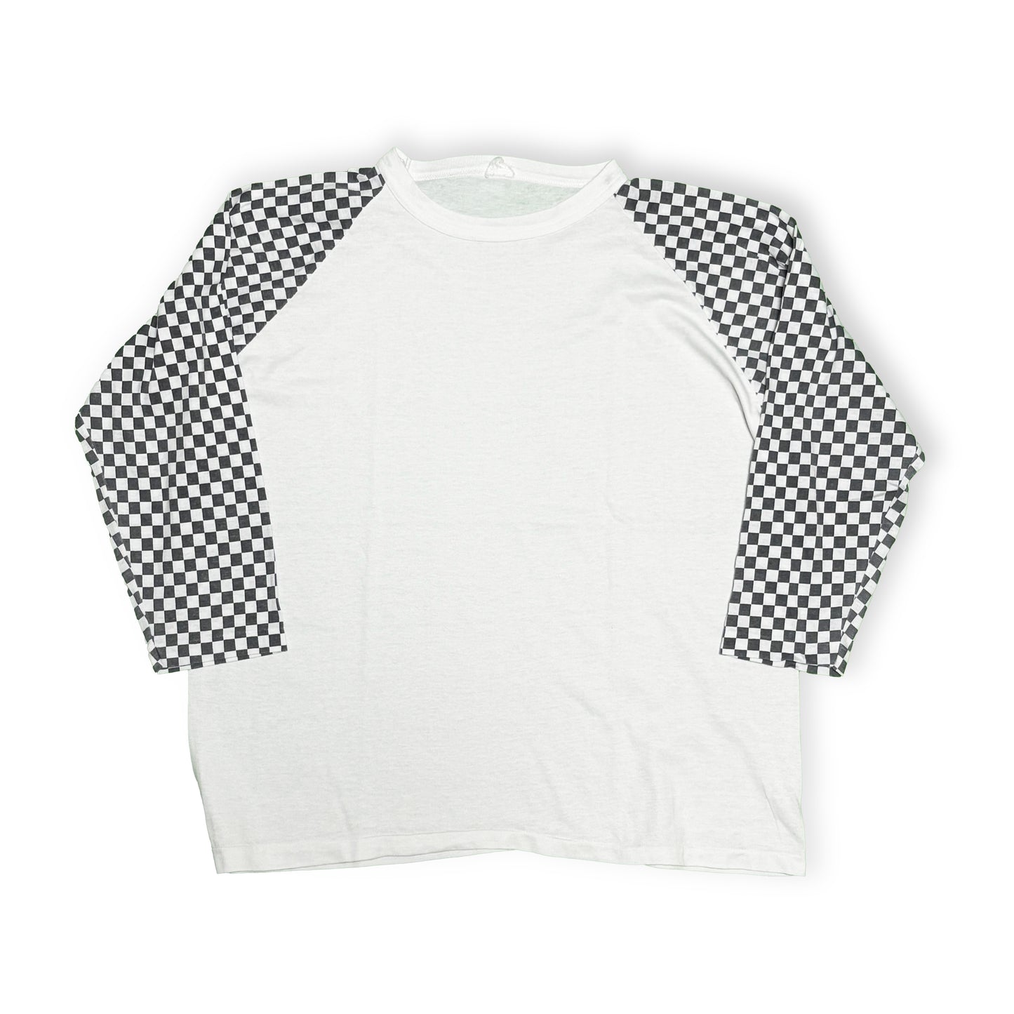 80's〜 Unknown Checker Sleeve T Size (L-XL)位