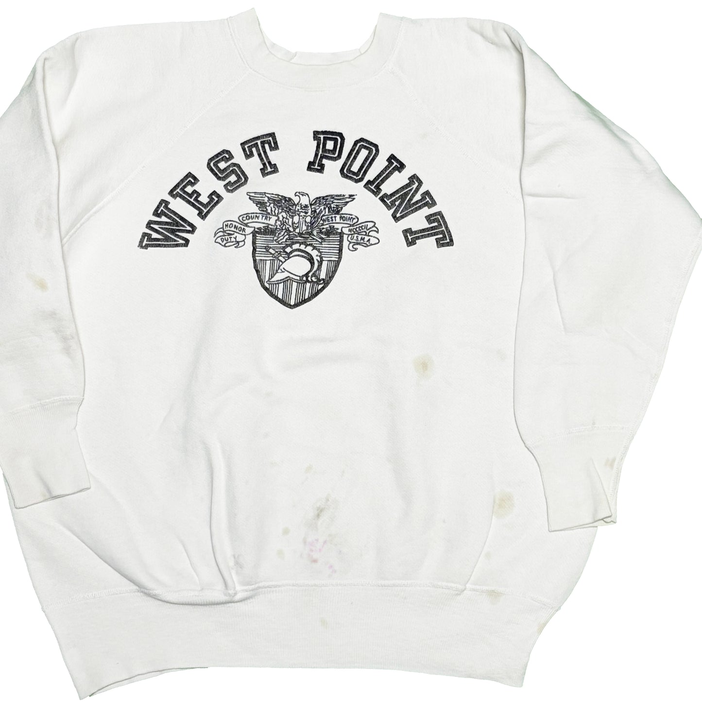 60's Champion Run Tag Sweat "WEST POINT" Flocky Print Size (XL)