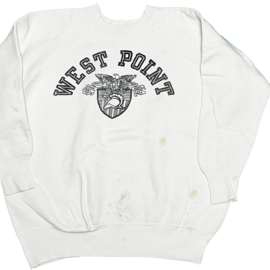 60's Champion Run Tag Sweat "WEST POINT" Flocky Print Size (XL)