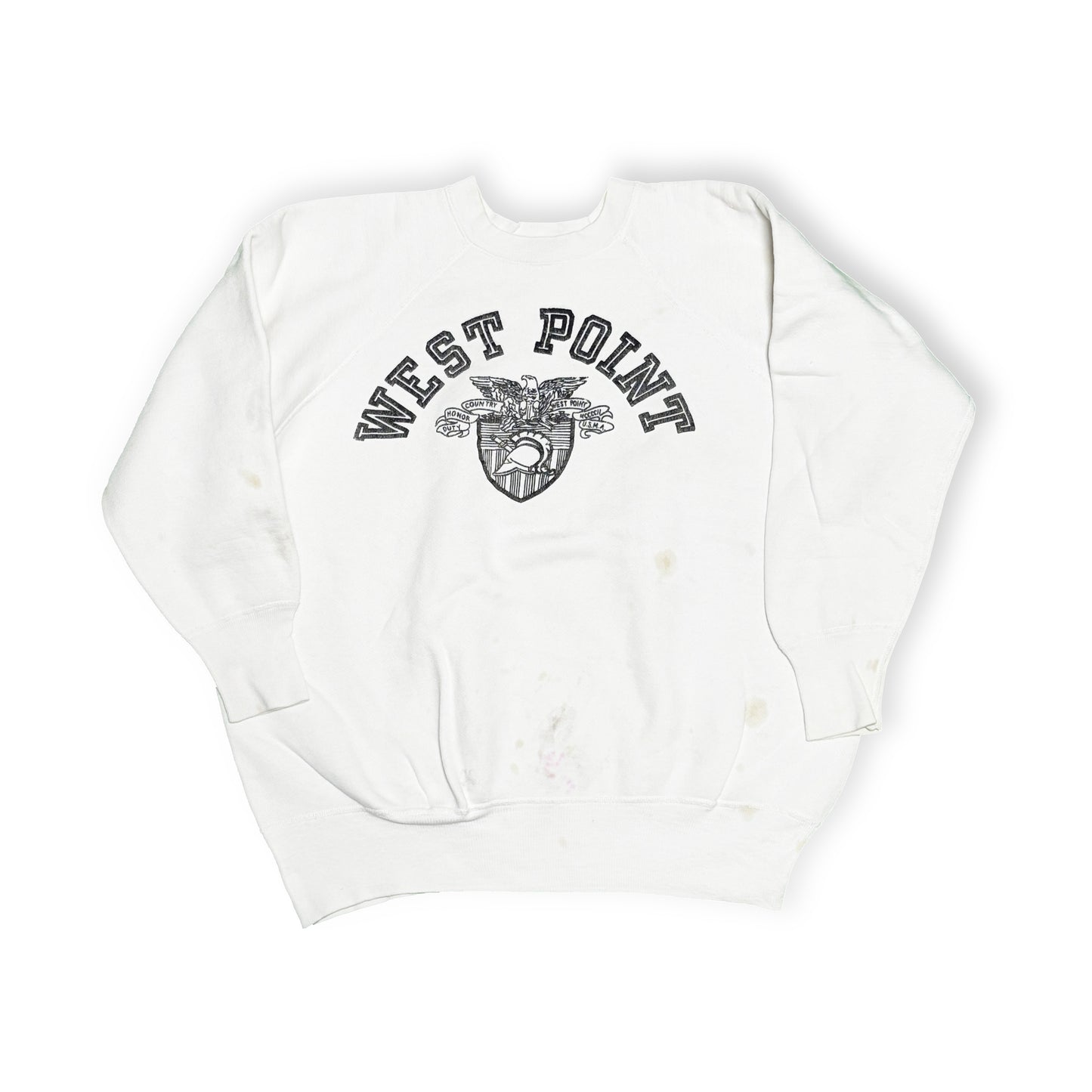 60's Champion Run Tag Sweat "WEST POINT" Flocky Print Size (XL)