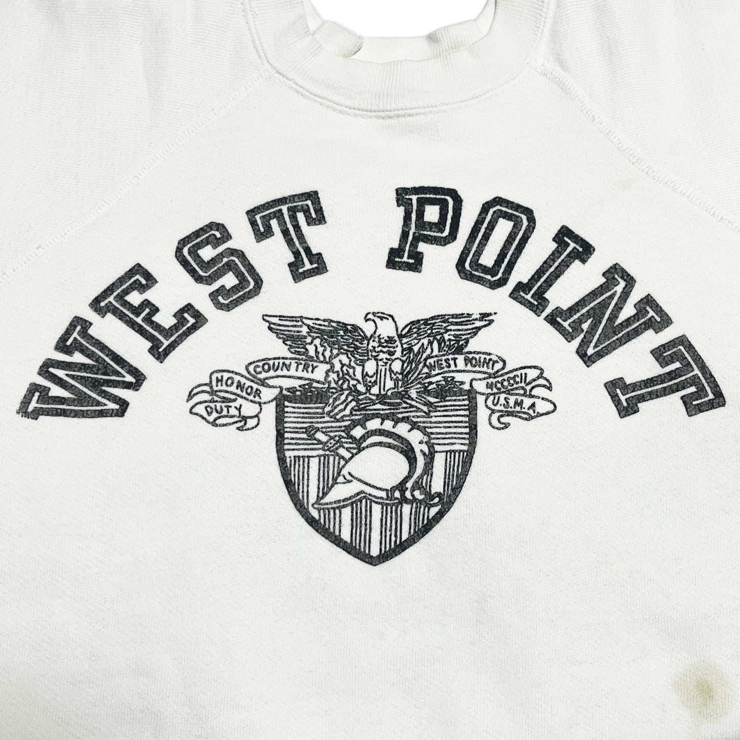 60's Champion Run Tag Sweat "WEST POINT" Flocky Print Size (XL)