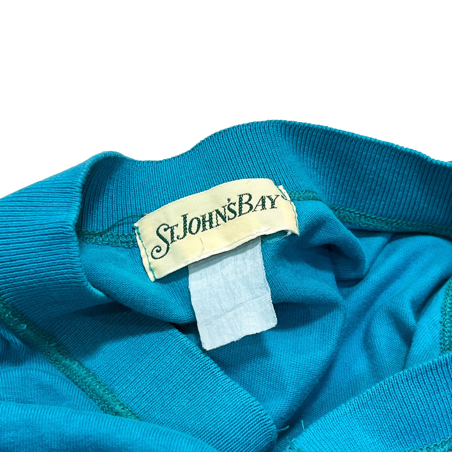 90's ST JOHN'S BAY Henry Neck ターコイズ Size (XL)位