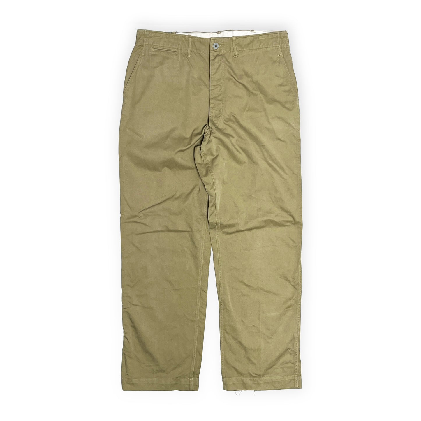40's U.S.ARMY 41-Khaki Chino TROUSERS "METAL BUTTON" Size (W36 L33.5)位 スペシャル！