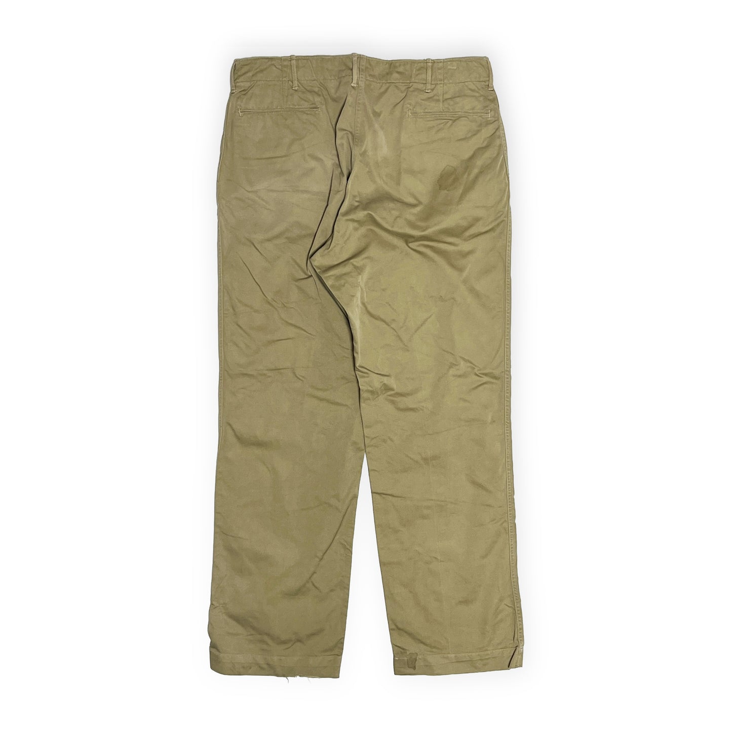 40's U.S.ARMY 41-Khaki Chino TROUSERS "METAL BUTTON" Size (W36 L33.5)位 スペシャル！