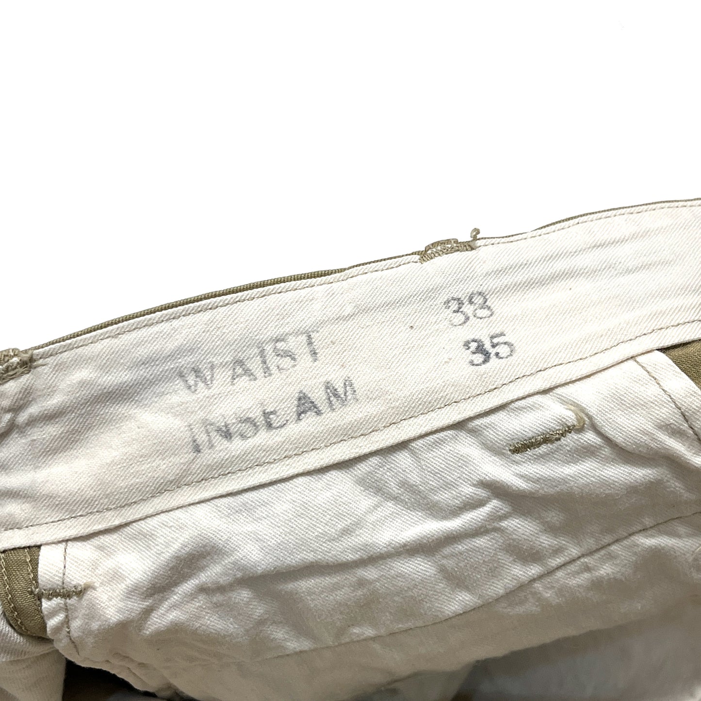 40's U.S.ARMY 41-Khaki Chino TROUSERS "METAL BUTTON" Size (W36 L33.5)位 スペシャル！