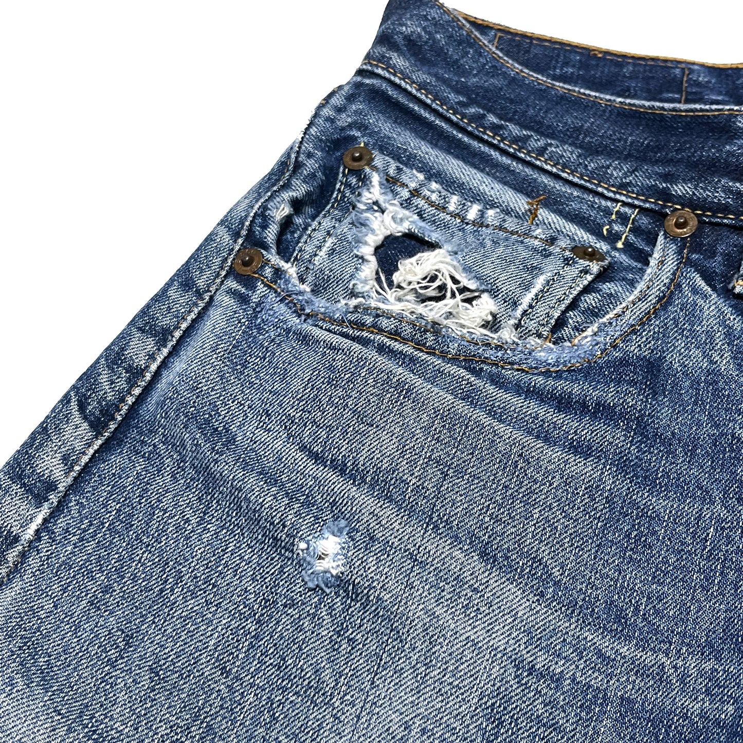70's Levi's 501 Big-E Denim Shorts 極上色落ち Size (W36)位