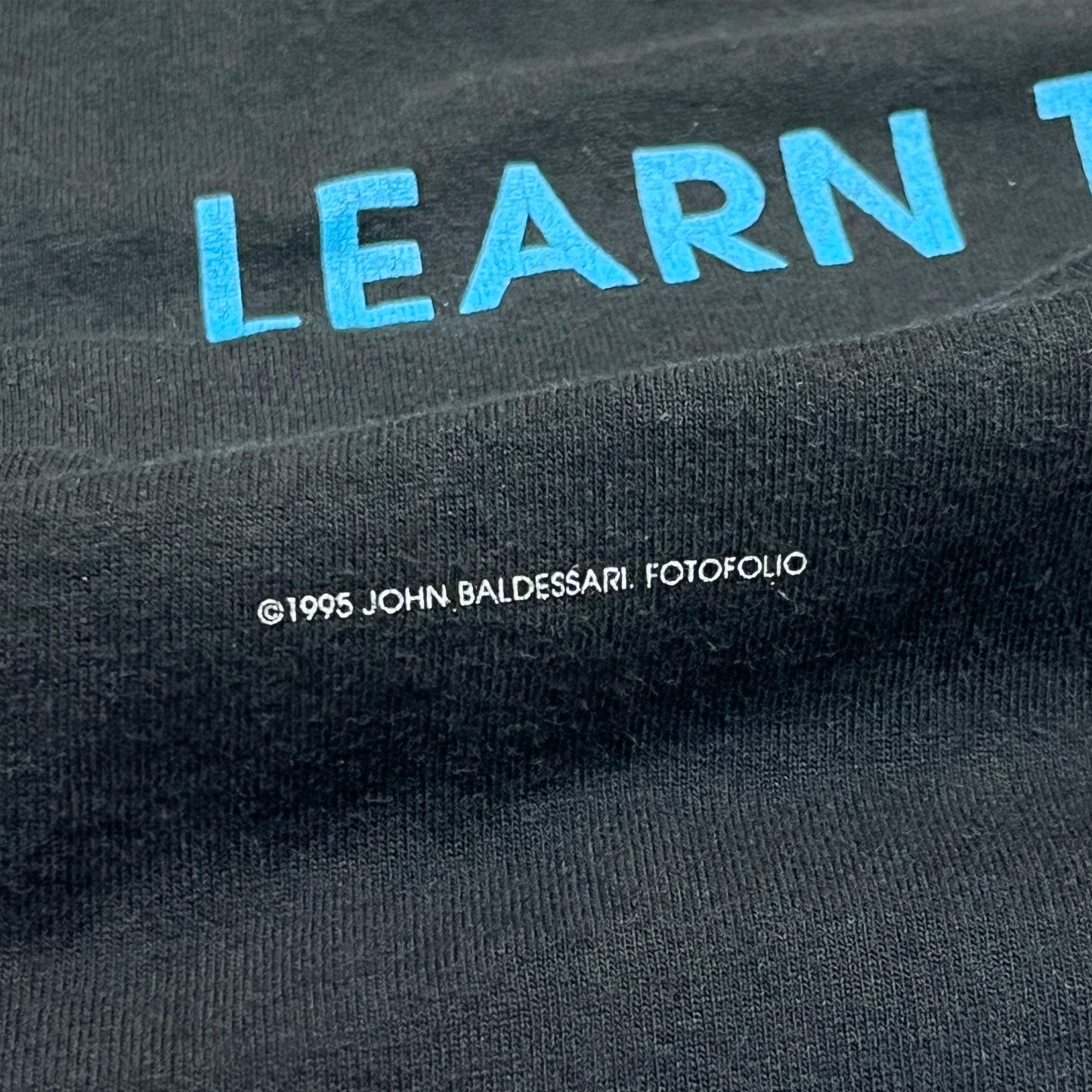 90's FRUIT OF THE LOOM John Baldessari T "LEARN TO DREAM" Size (XL)