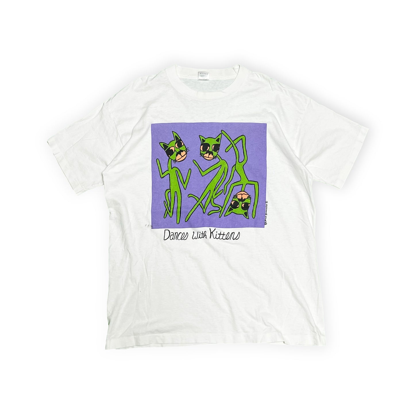90's FRUIT OF THE LOOM "Dances With Kittens" T Size (XL)