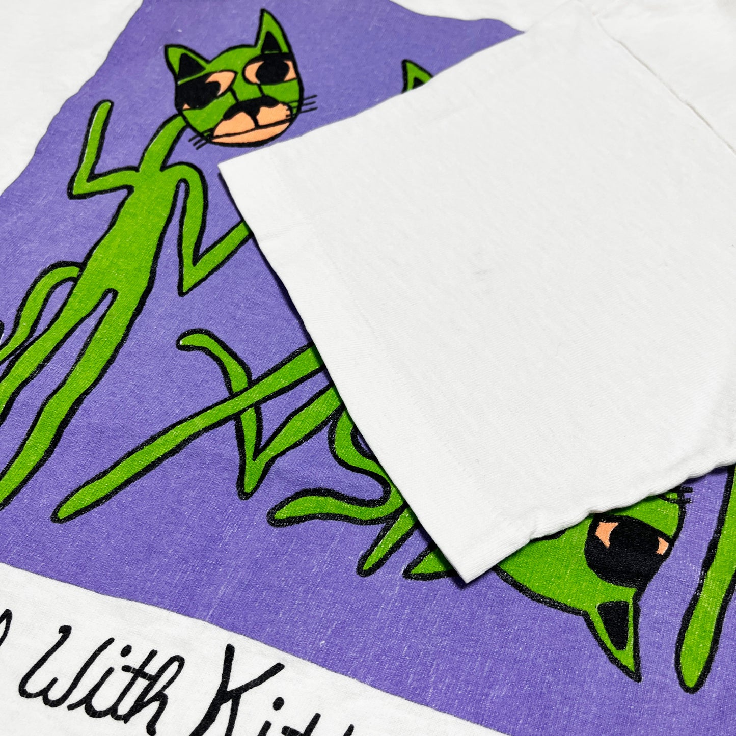 90's FRUIT OF THE LOOM "Dances With Kittens" T Size (XL)