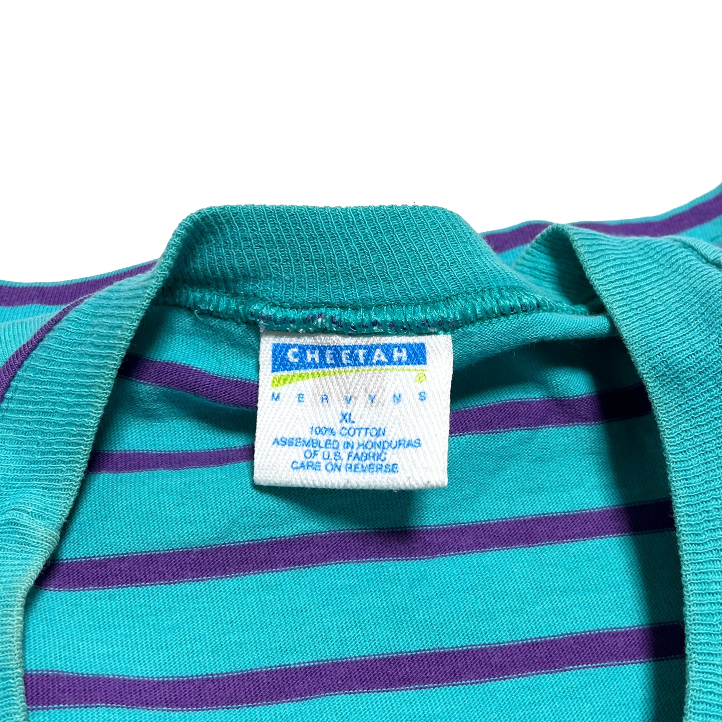 90's CHEETAH BY MERVYN'S 前V Border Pocket T Size (XL)
