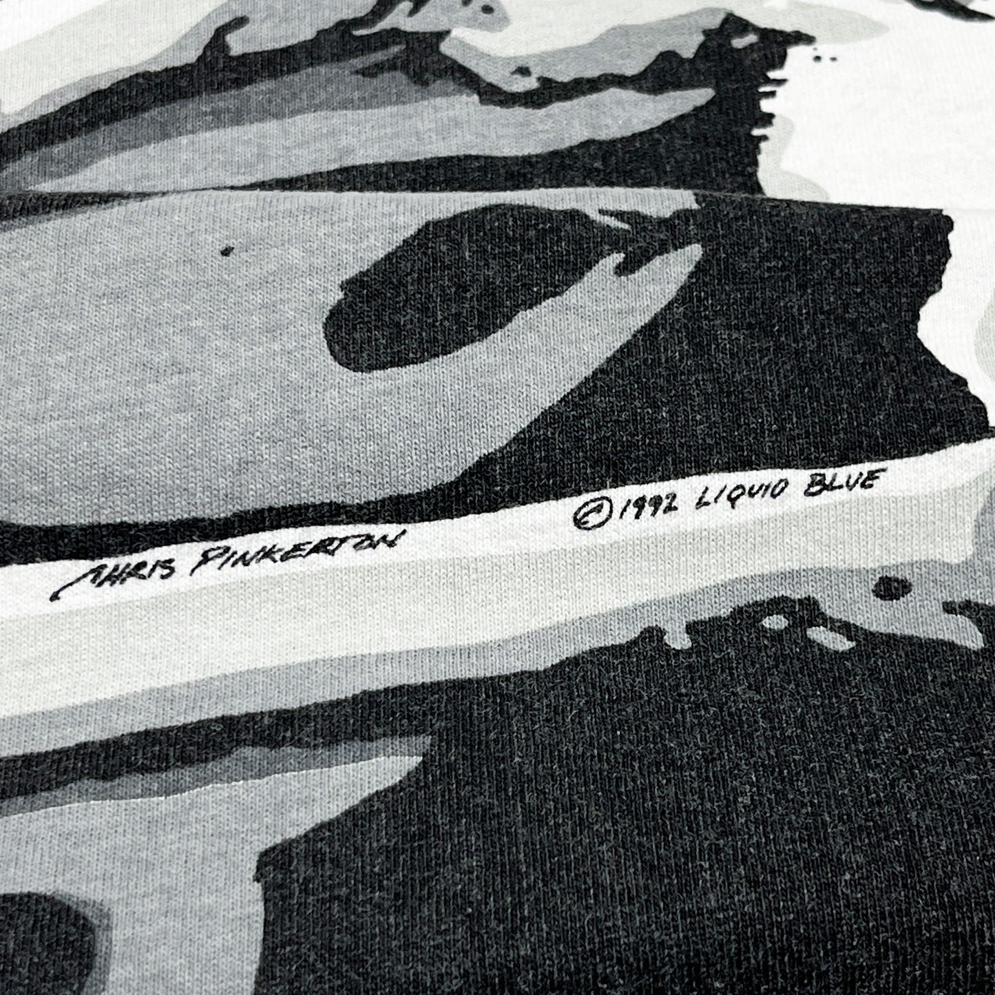 90's LIQUID BLUE Skull All Over Print T Size (XL) レア！