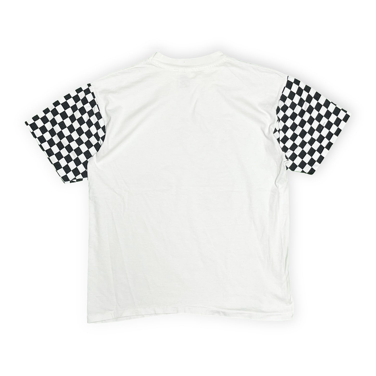 90's L.A.SPORTSWEAR Ford T Checker Sleeve Size (L) レア！