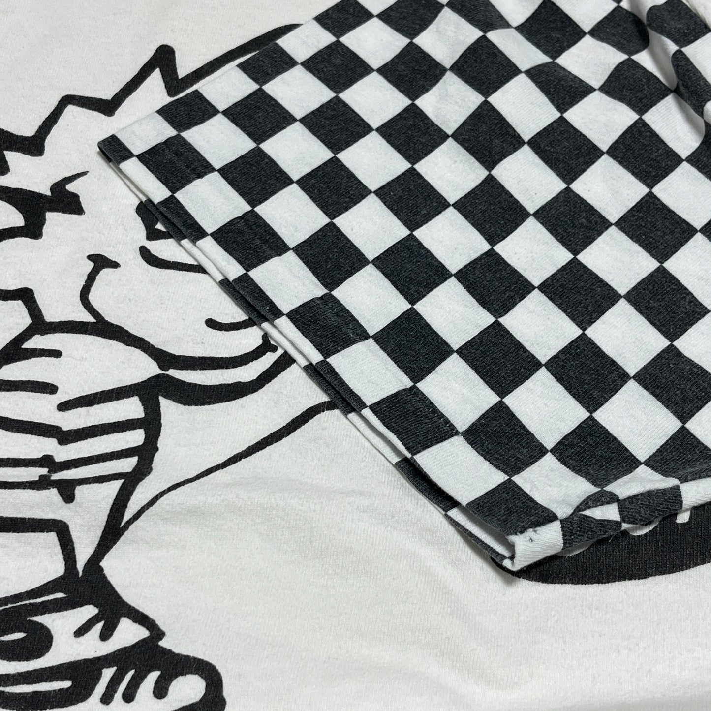 90's L.A.SPORTSWEAR Ford T Checker Sleeve Size (L) レア！