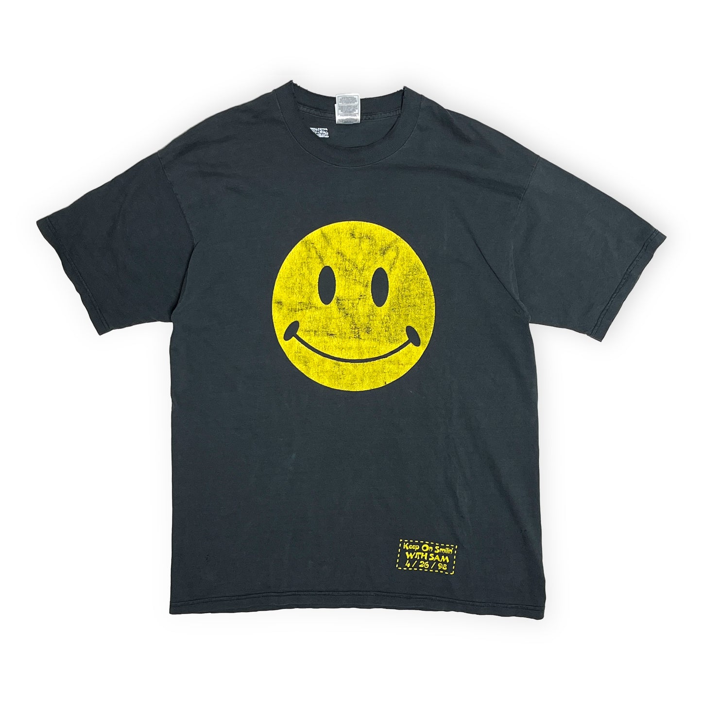 90's FRUIT OF THE LOOM Smile T 両面プリント Size (XL)