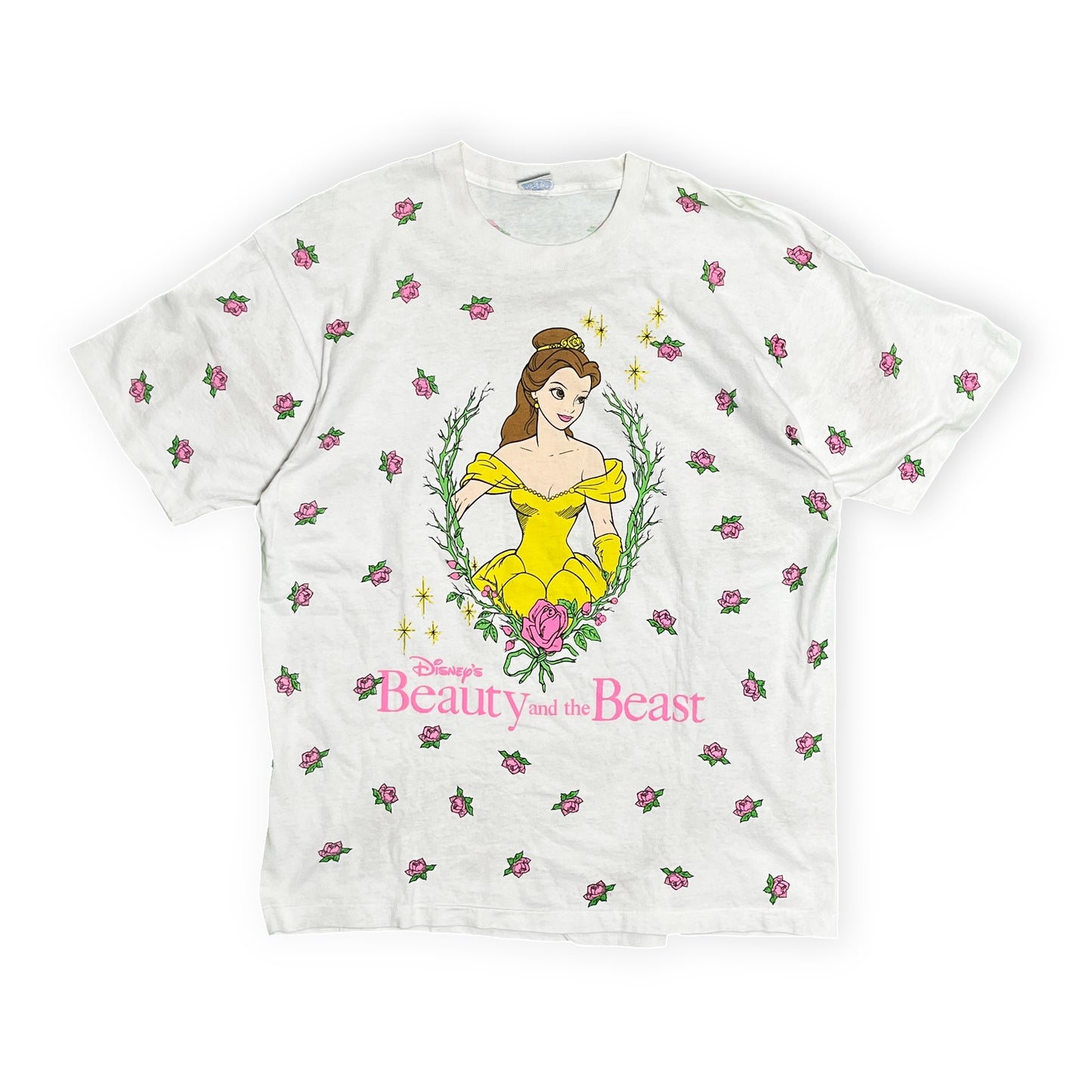 90's Disney "Beauty and the Beast T Size (ONE SIZE FITS ALL) レア！