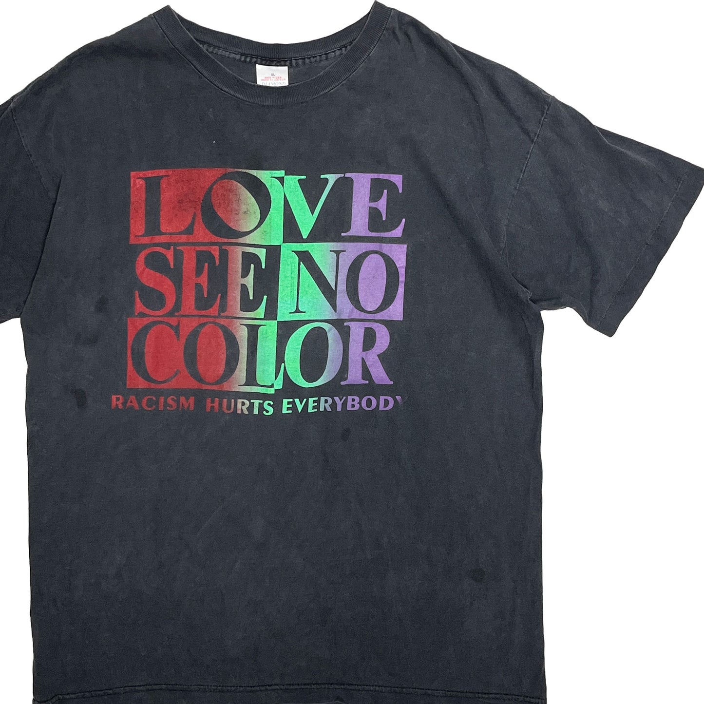 90's DIAMOND STAR Anti Racism Message T Size (XL) レア！