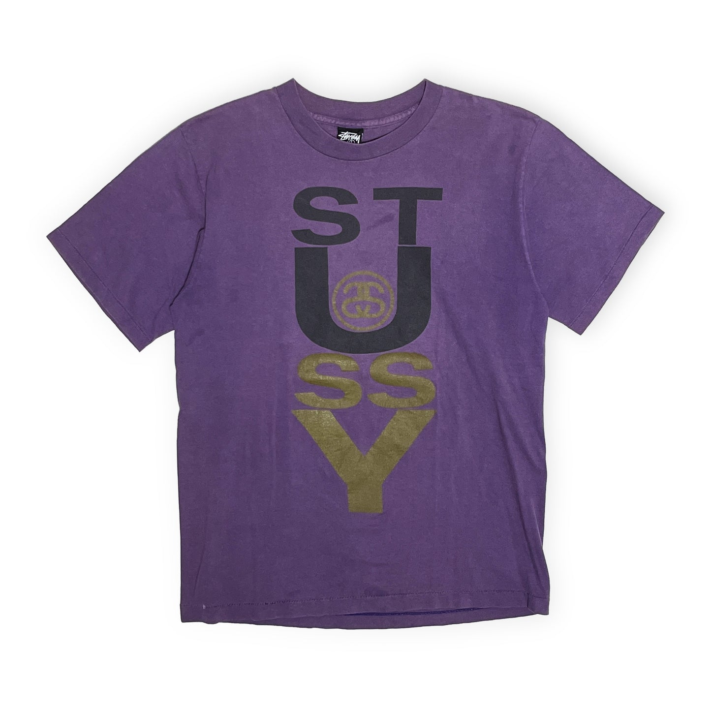 80's〜 黒タグ Old Stussy T 両面プリント Size (L) レア！