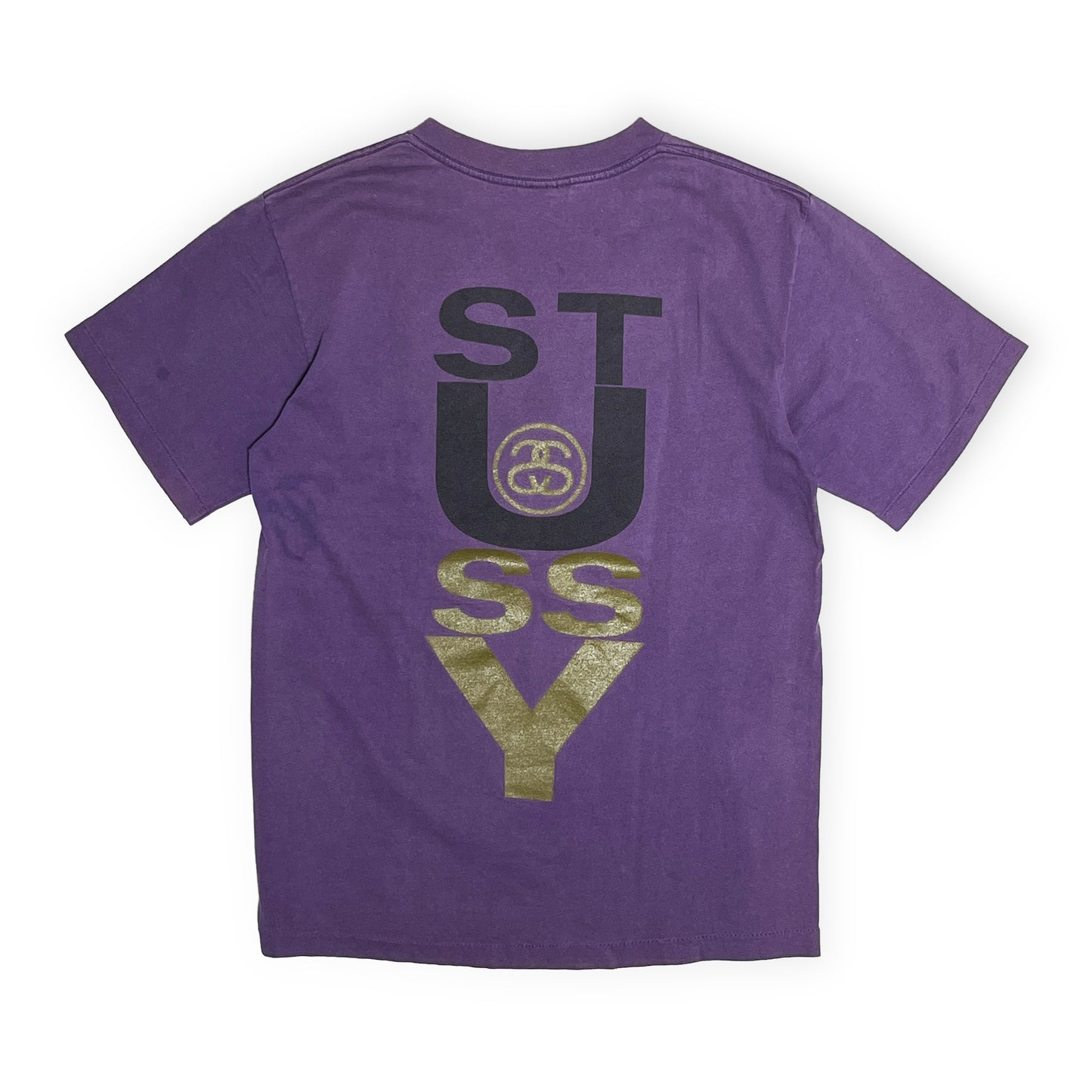 80's〜 黒タグ Old Stussy T 両面プリント Size (L) レア！