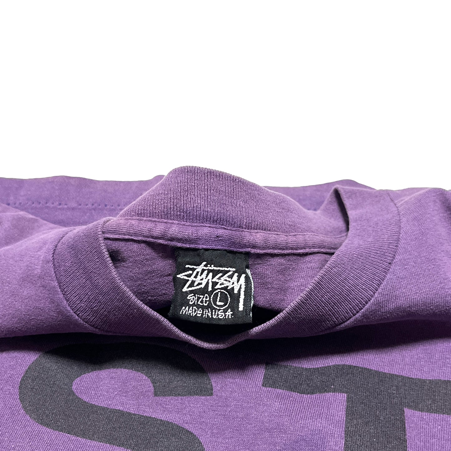 80's〜 黒タグ Old Stussy T 両面プリント Size (L) レア！