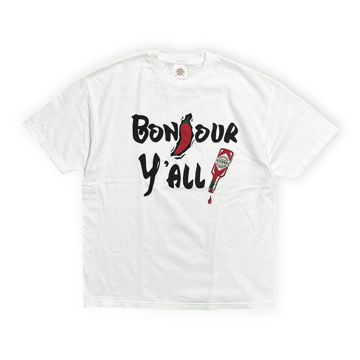 90's TABASCO T "BONJOUR Y'ALL" Size (XL) レア！