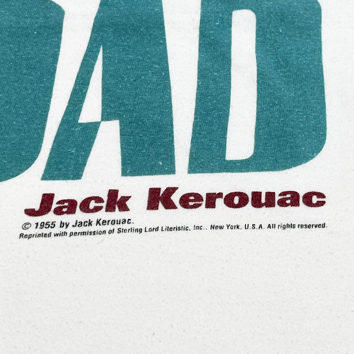 90's Unknown Jack Kerouac "On The Road" T Size (L)位 レア！