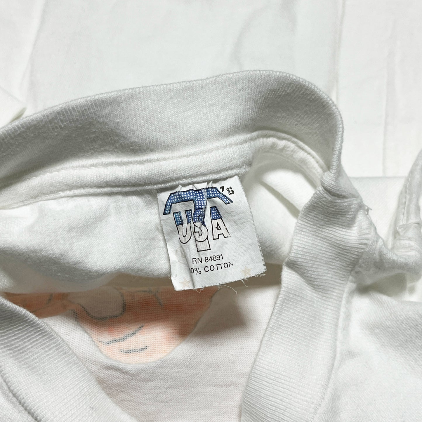 90's USA T's "Who says I never lift a finger ？" T Size (L)