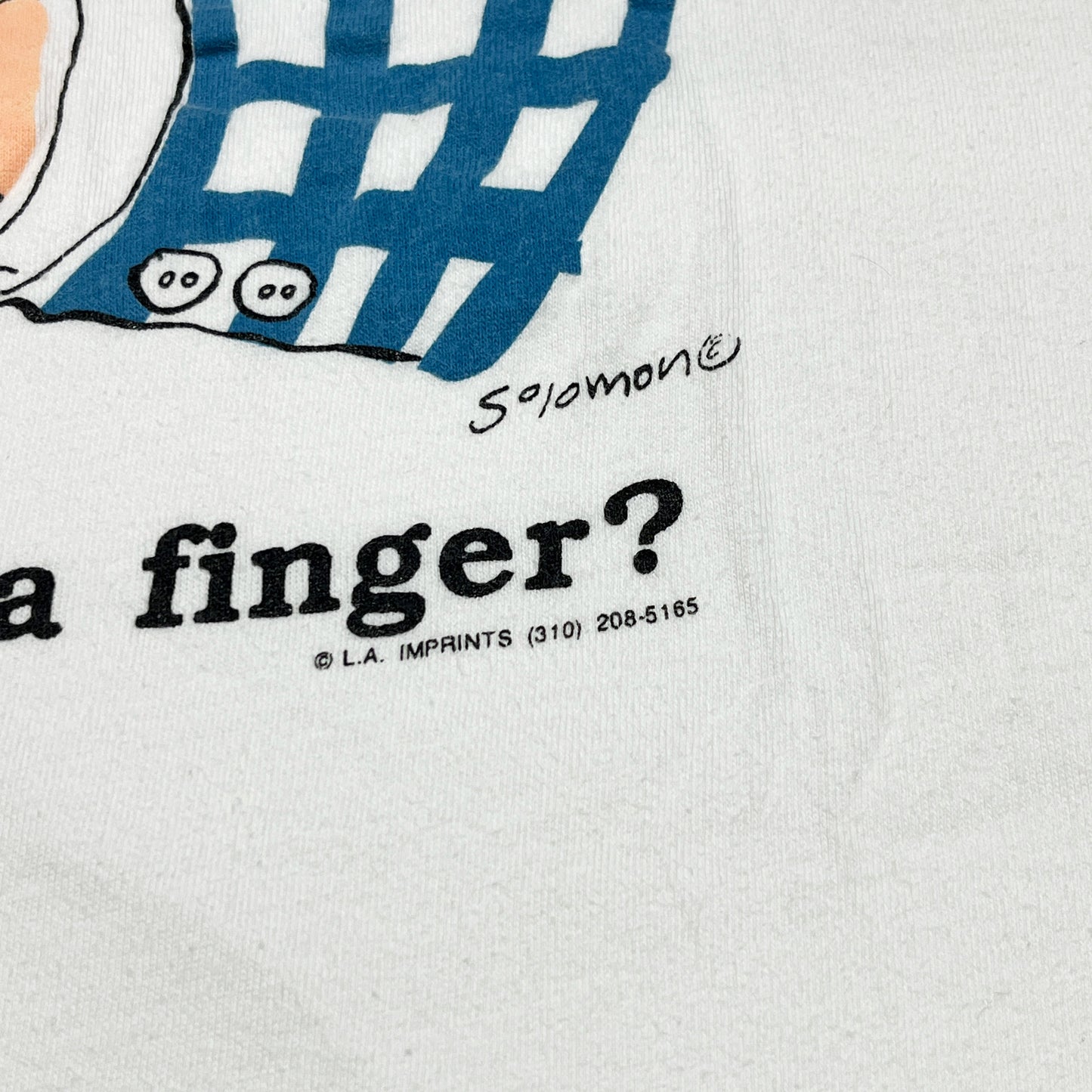 90's USA T's "Who says I never lift a finger ？" T Size (L)