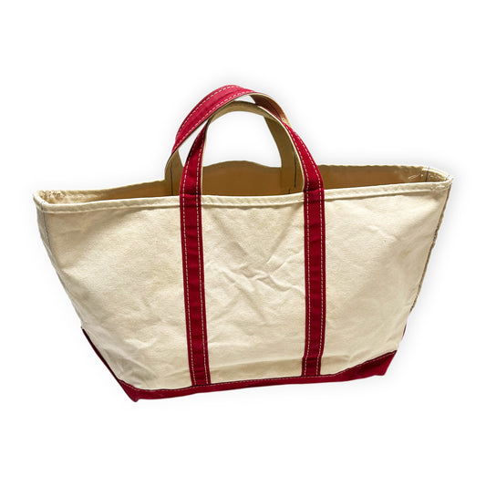 80's L.L.Bean BOAT AND TOTE ナチュラル X レッド Size (Large)